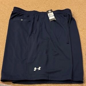 Under Armour Men's Navy Athletic Shorts with Logo